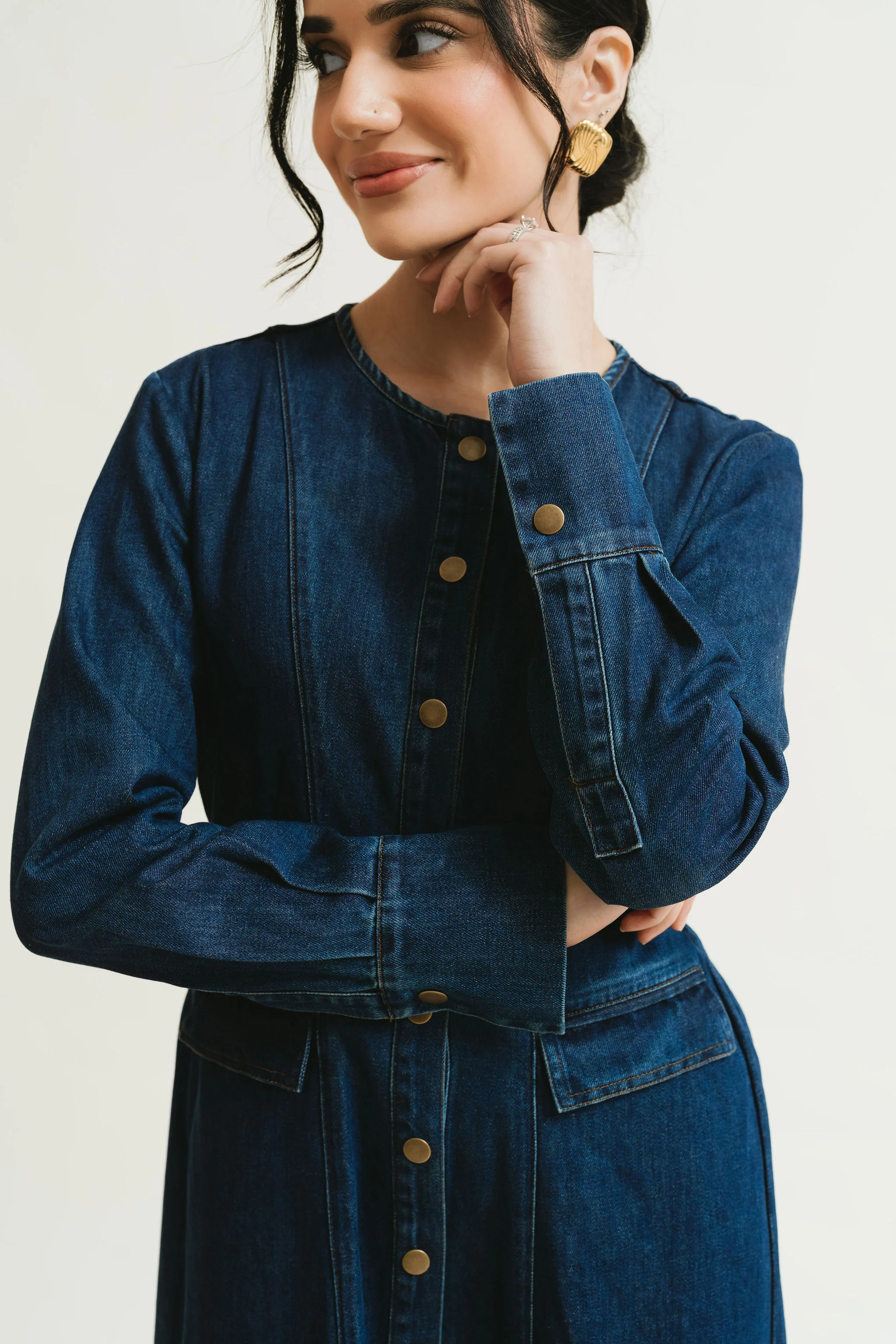 Aliyah Denim Dress - Image 3