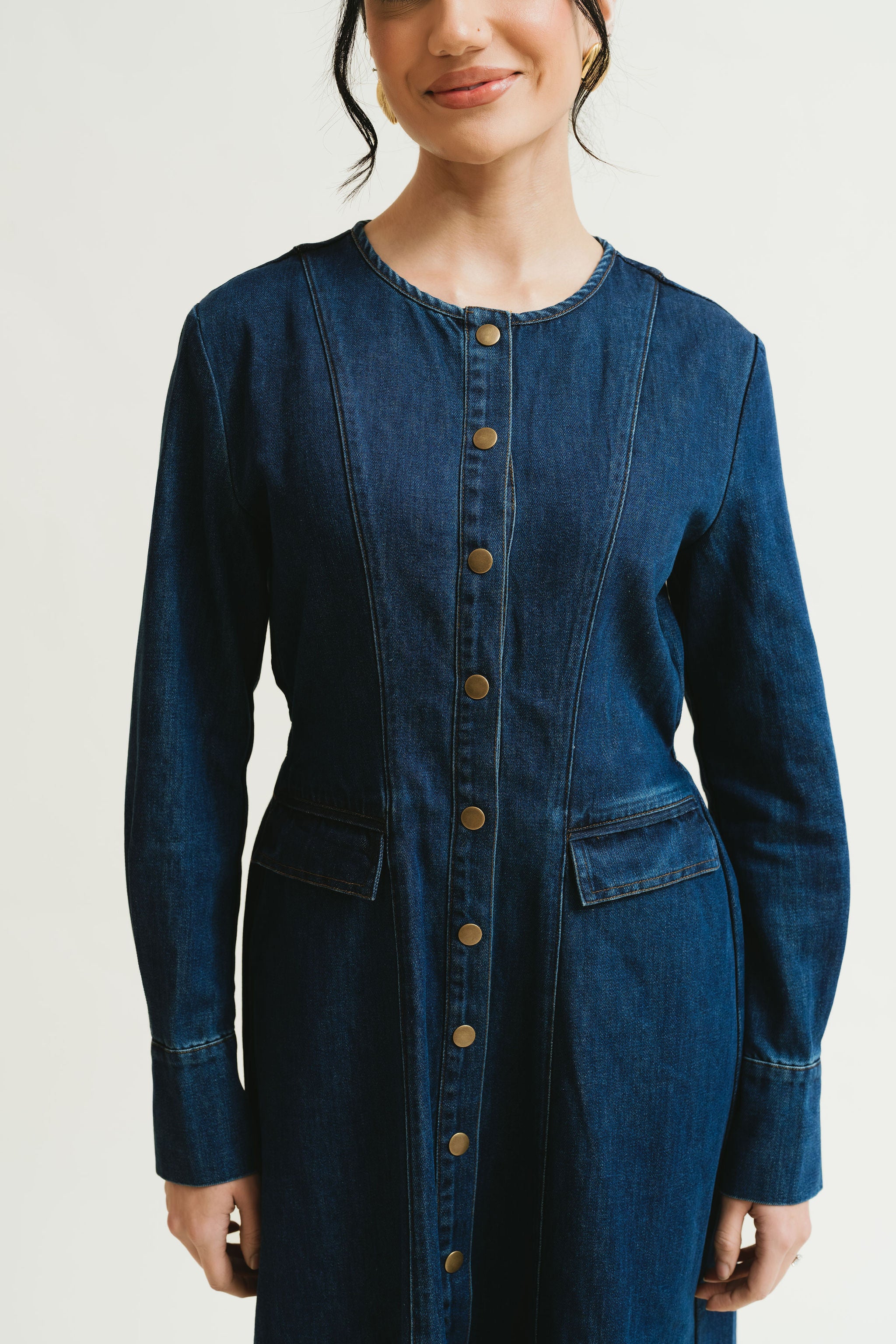 Aliyah Denim Dress - Image 5