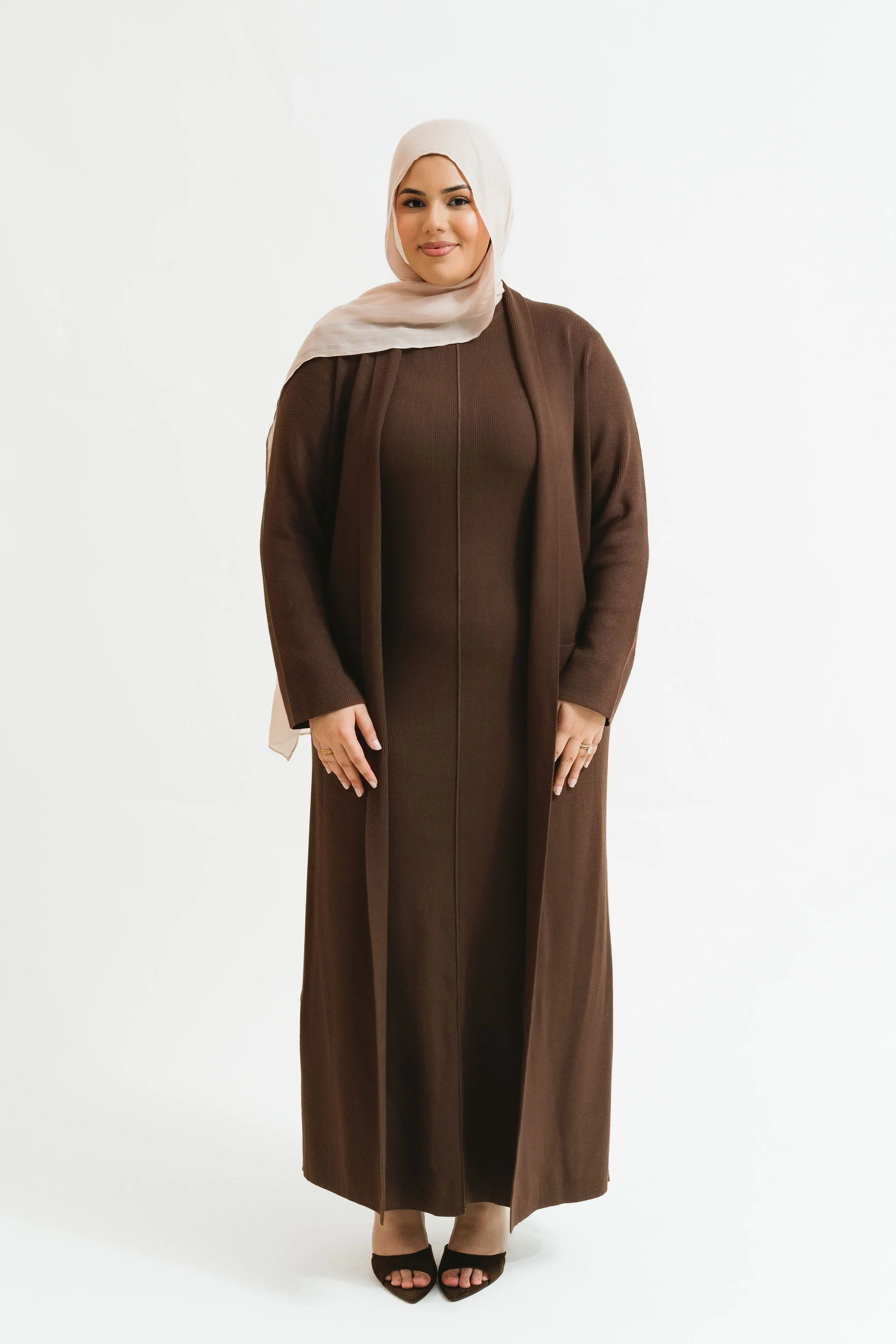 Lileian Knit Dress Set (Espresso) - Image 6