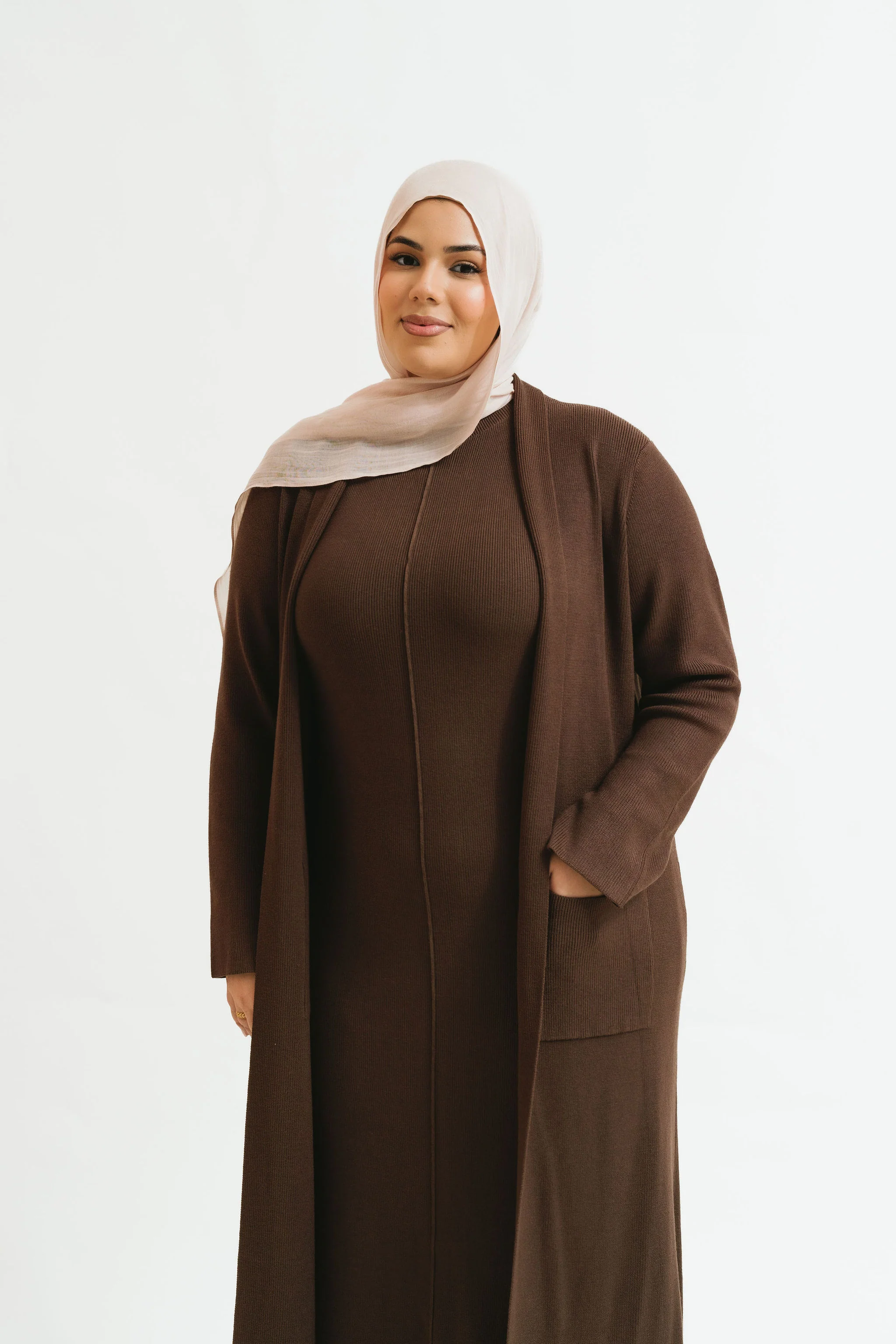 Lileian Knit Dress Set (Espresso) - Image 7