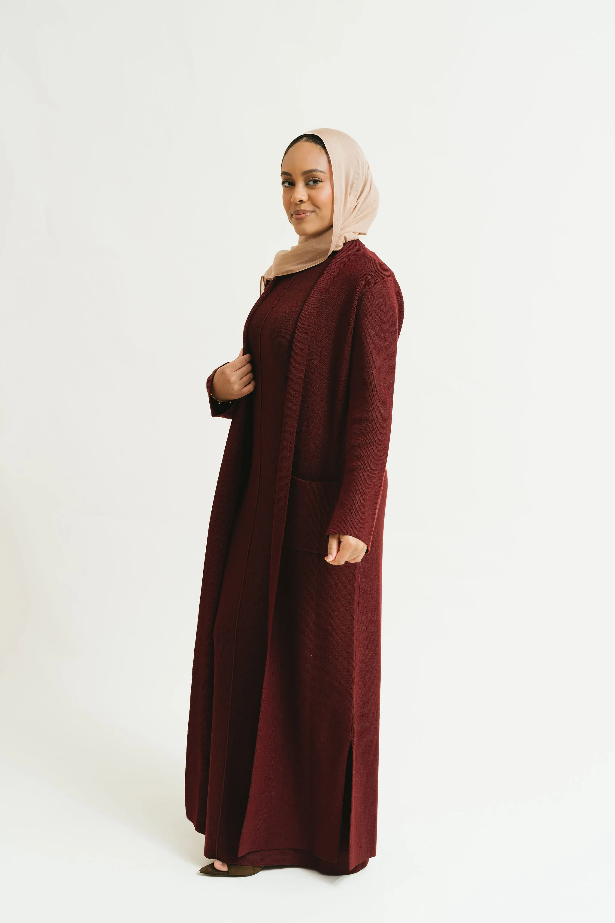 Lileian Knit Dress Set (Mulberry) - Image 4