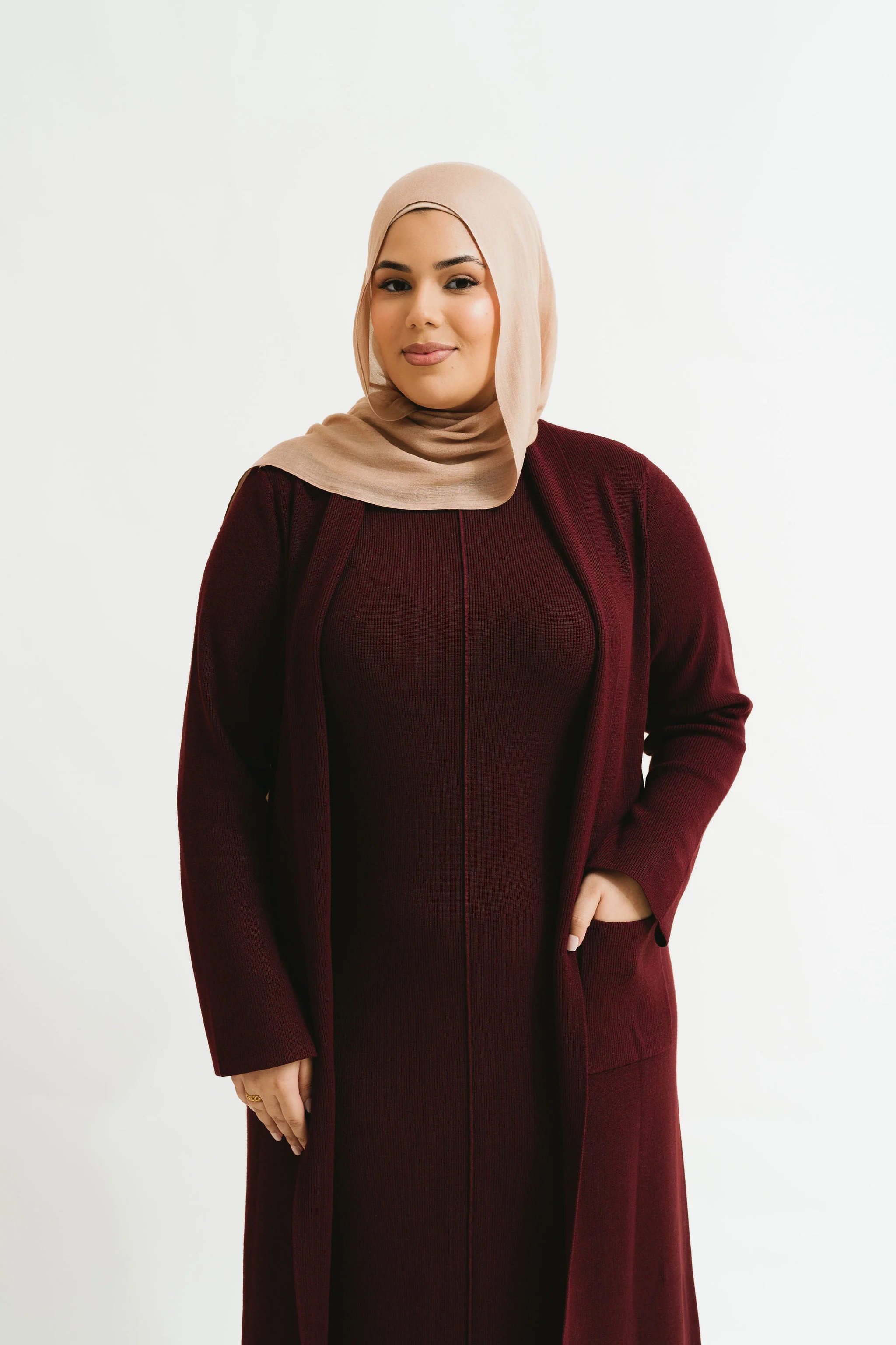 Lileian Knit Dress Set (Mulberry) - Image 8