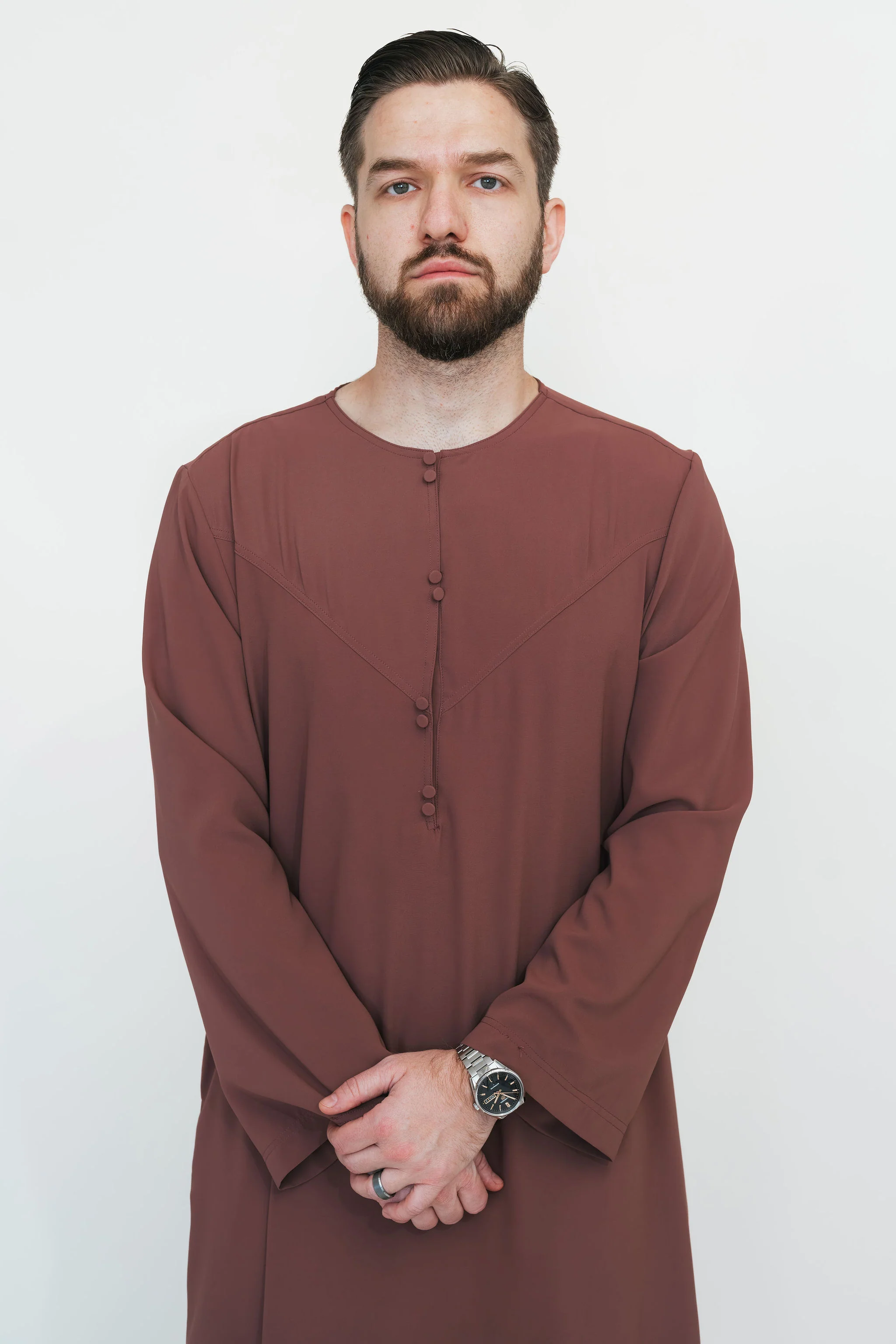 Mens Thobe (Mahogany) - Image 4
