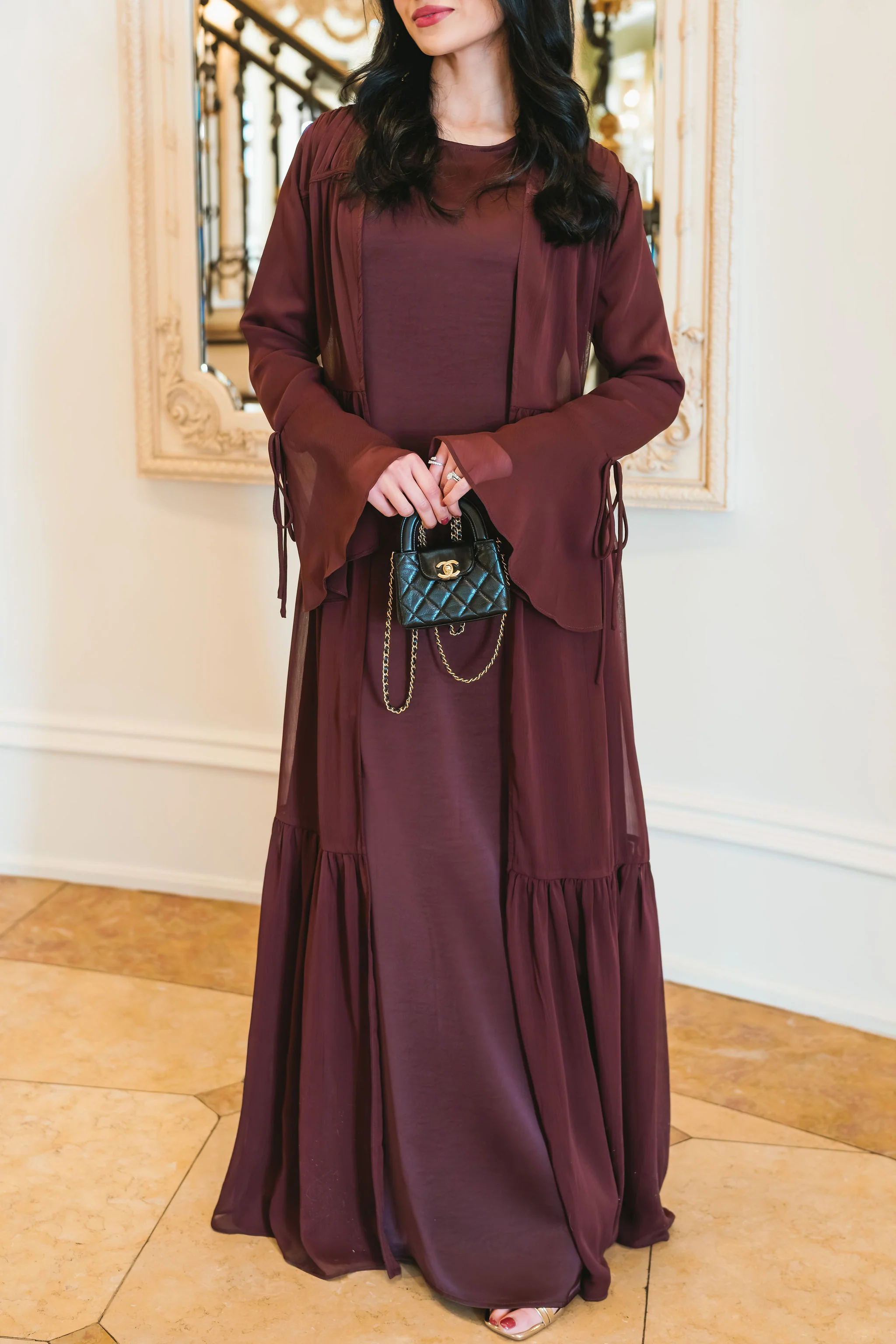 Sofia Abaya Set (Crushed Plum) - Image 3