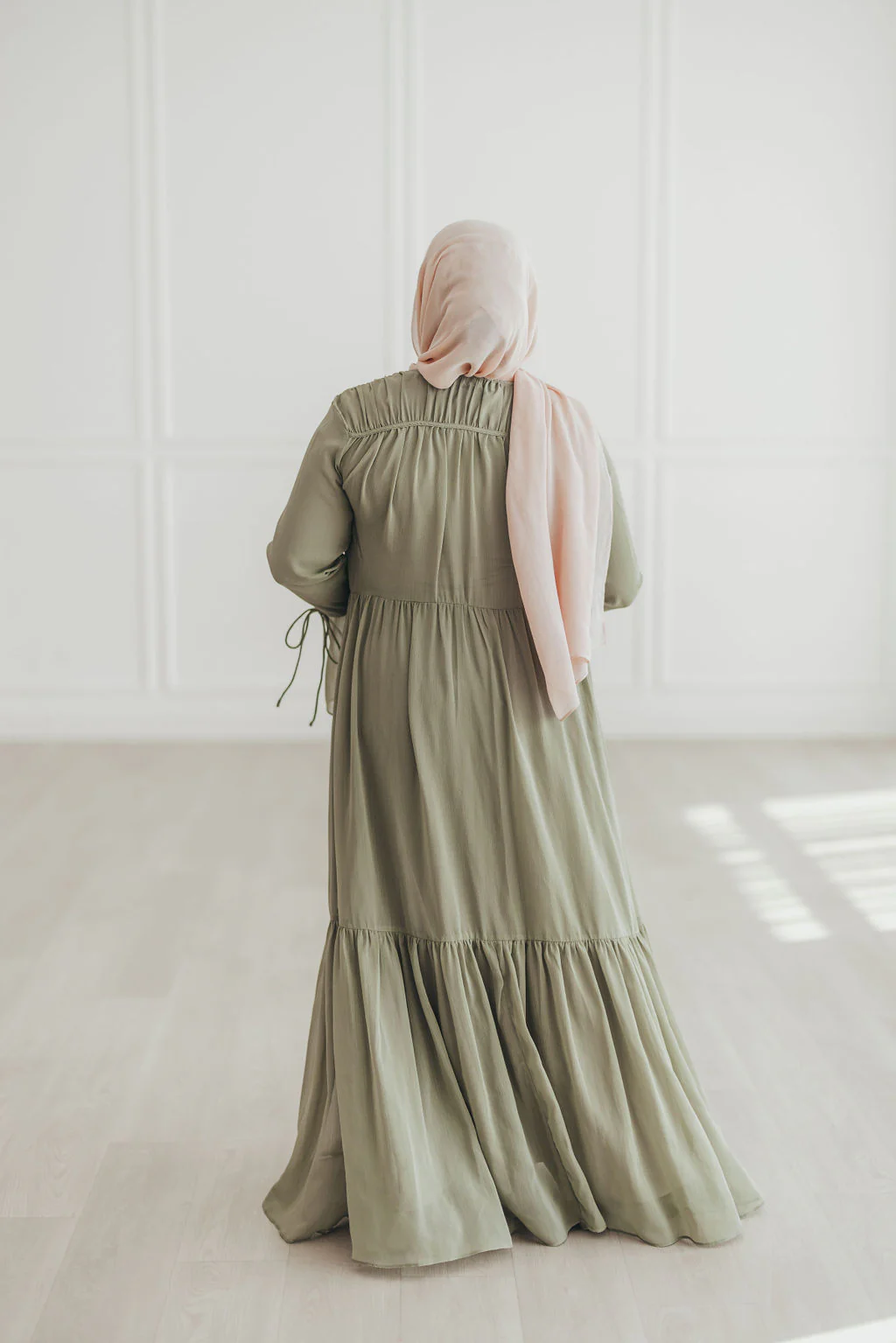 Sofia Abaya Set (Light Olive) - Image 8