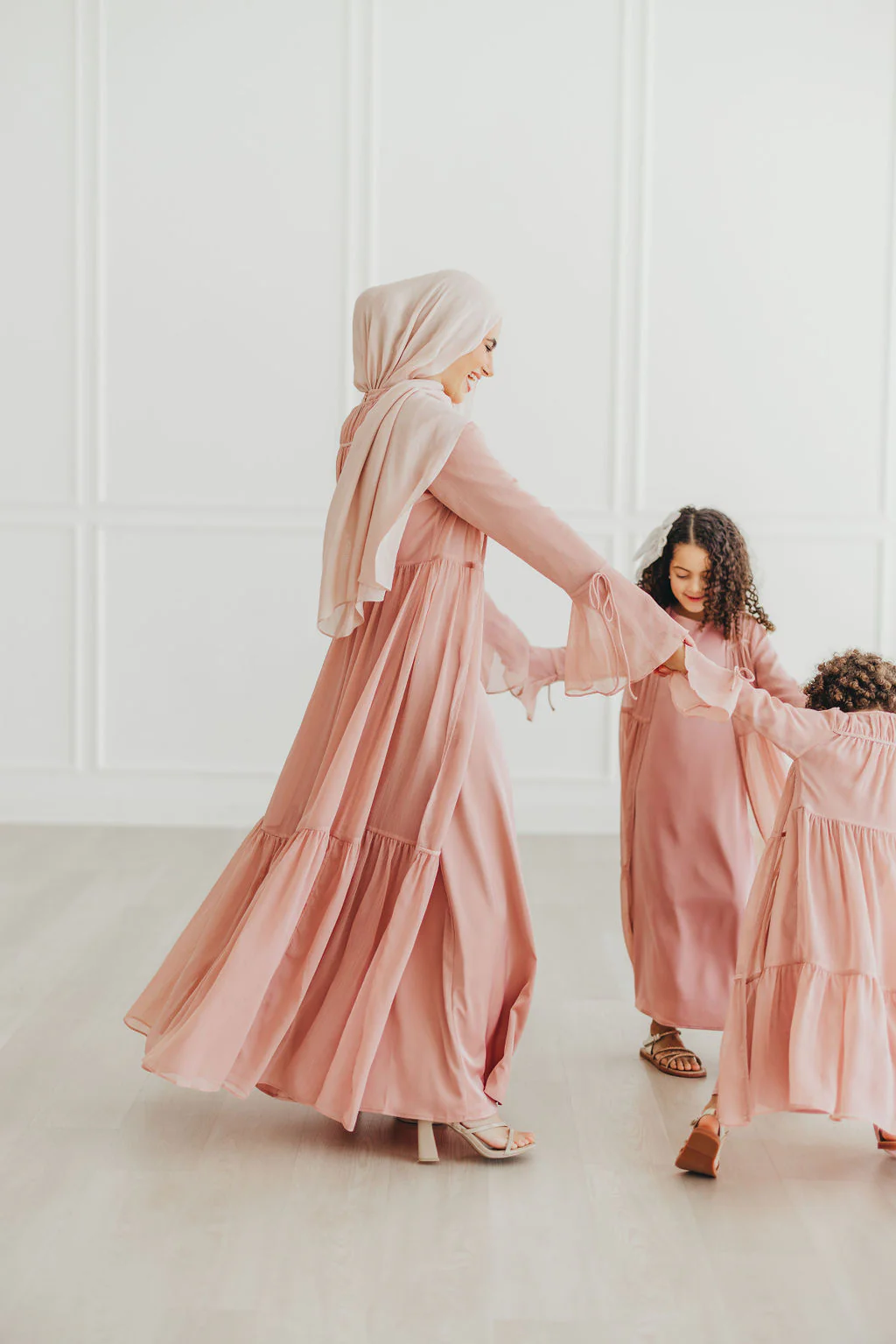 Sofia Girls Abaya Set (Desert Rose) - Image 6