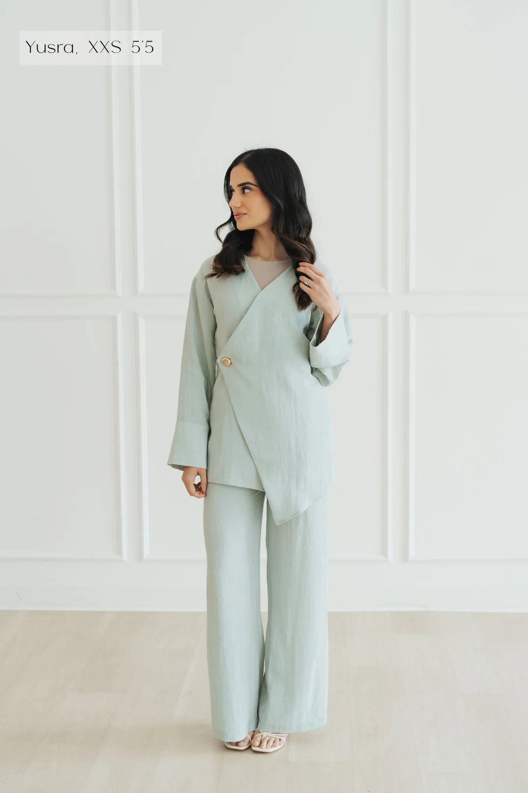 Zaina Top and Pant Set (Mist) - Image 3